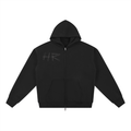 Black & Gray "He Reigns" Zip-Up Hoodie